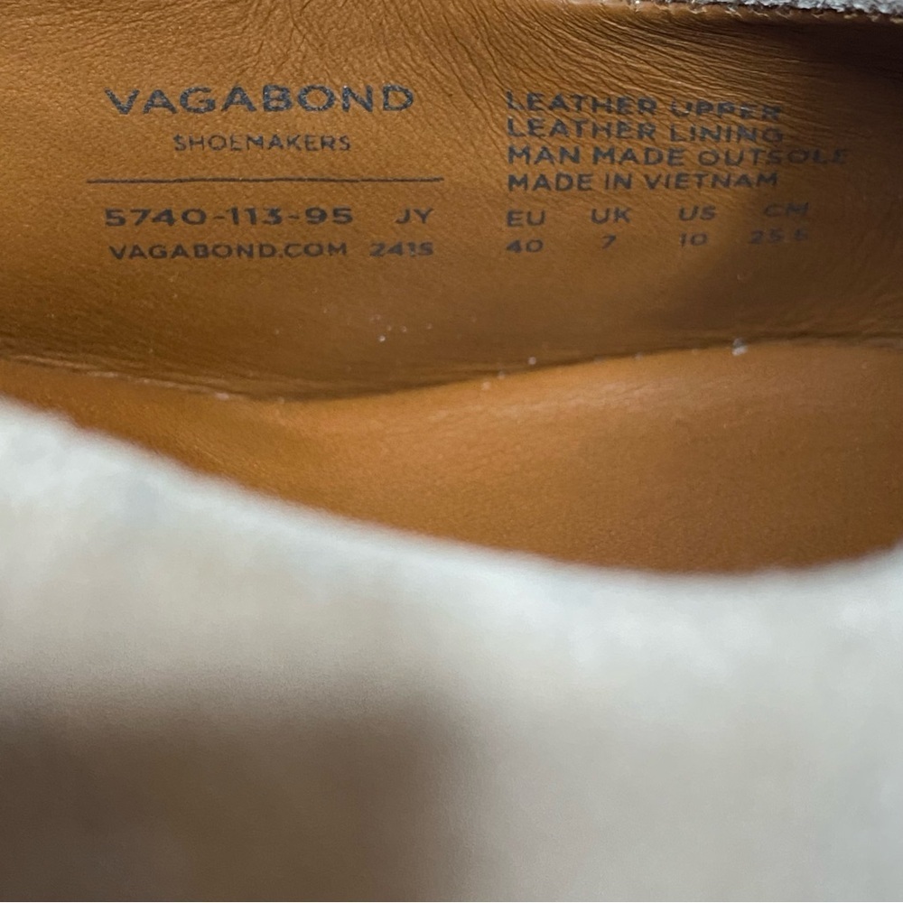 New! Vagabond Altea Beige Suede Black Patent Pointed Toe Pump 10 / 40 - Picture 12 of 15